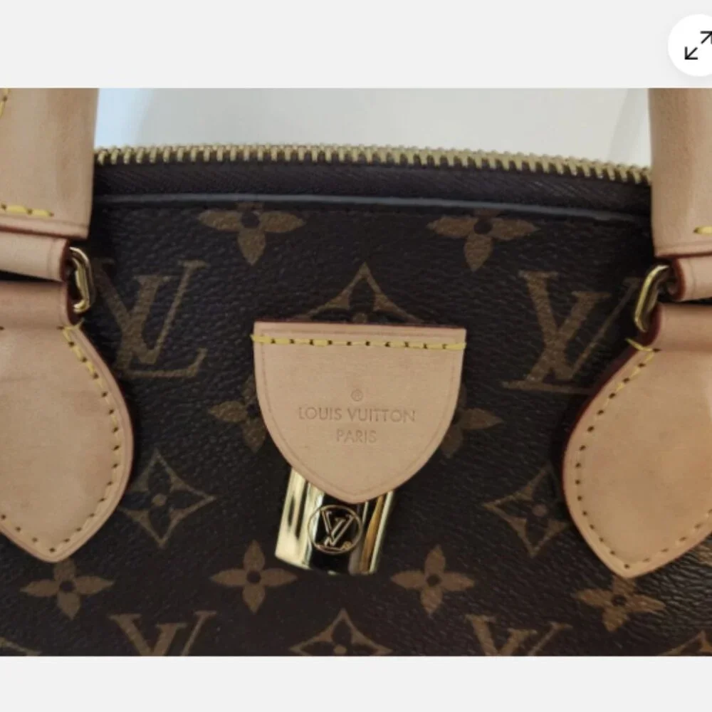 Louis Vuitton Rivoli NV PM Monogram Purse Bag With Tan Accents Authentic - Picture 9 of 16